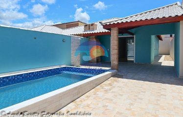 Casa com piscina, 3 dormitórios à venda, 115 m² por R$ 450.000 – Parque D’Aville Residencial – Peruíbe/SP